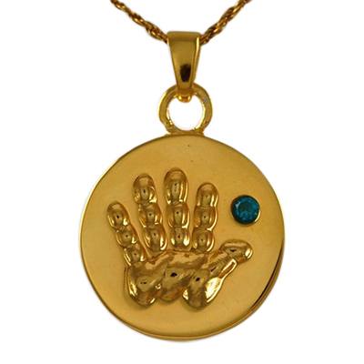 Blue Stone Handprint Keepsake Jewelry II